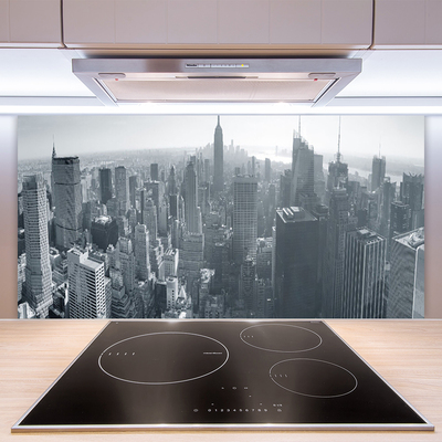 Kuchyňský skleněný panel Město Domy