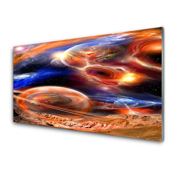 Kuchyňský skleněný panel Abstrakce Vesmír