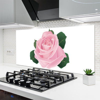 Kuchyňský skleněný panel Růže Květ Rostlina