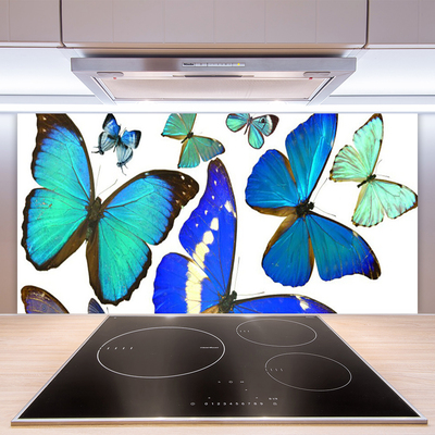 Kuchyňský skleněný panel Motýli Příroda