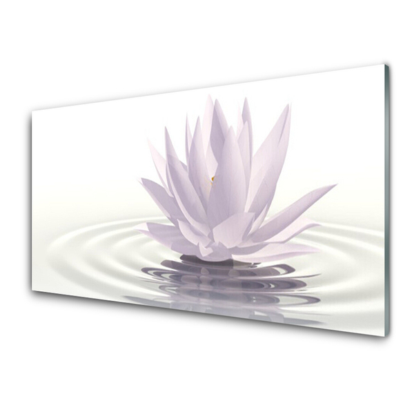 Kuchyňský skleněný panel Květ Voda Umění