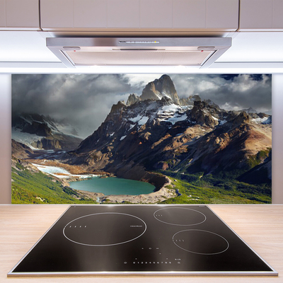 Kuchyňský skleněný panel Hora Záliv Krajina