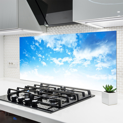 Kuchyňský skleněný panel Nebe Mraky Krajina