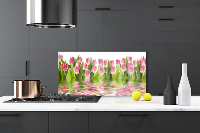 Skleněné obklady do kuchyně Tulipány Rostlina Příroda