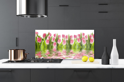 Skleněné obklady do kuchyně Tulipány Rostlina Příroda