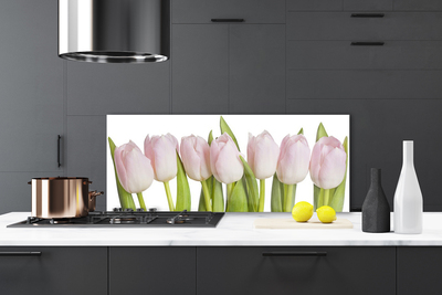 Skleněné obklady do kuchyně Tulipány Květiny Rostlina