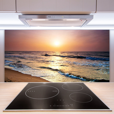 Skleněné obklady do kuchyně Moře Pláž Slunce Krajina