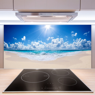 Skleněné obklady do kuchyně Pláž Moře Slunce Krajina