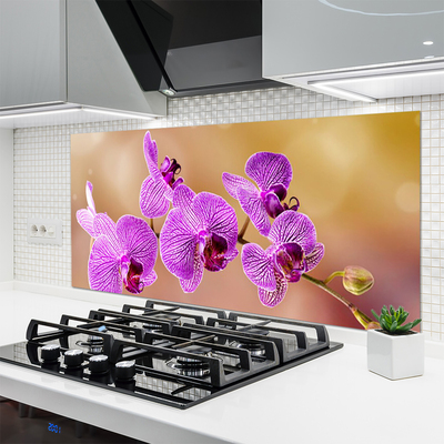 Skleněné obklady do kuchyně Orchidej Výhonky Květiny Příroda