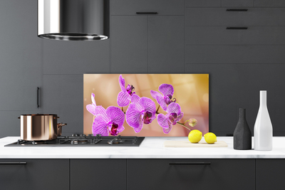 Skleněné obklady do kuchyně Orchidej Výhonky Květiny Příroda