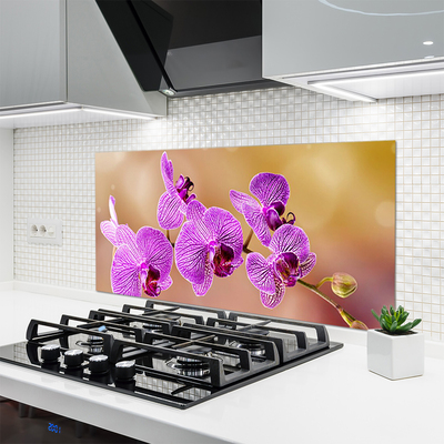 Skleněné obklady do kuchyně Orchidej Výhonky Květiny Příroda