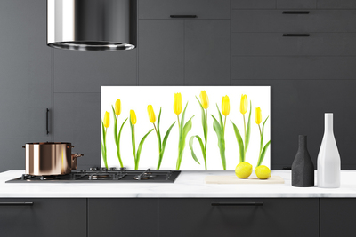 Skleněné obklady do kuchyně Žluté Tulipány Květiny