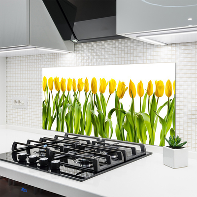 Skleněné obklady do kuchyně Tulipány Květiny Příroda