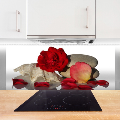 Skleněné obklady do kuchyně Růže Plátky Mrtvá Příroda