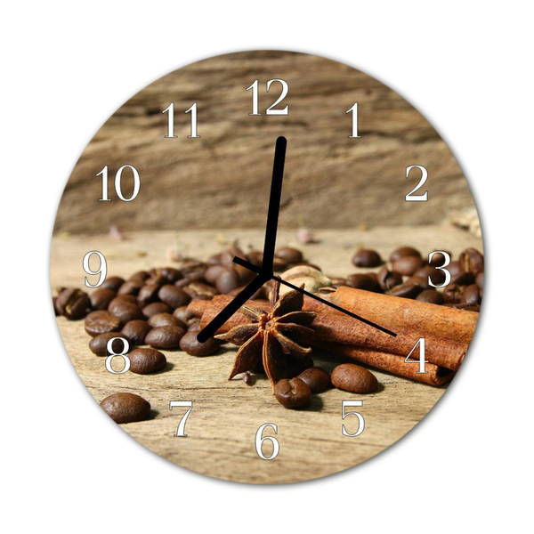 Nástenné skleněné hodiny Anýz Cinnamon