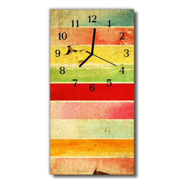 Skleněné hodiny vertikální Barevné barevné stěny