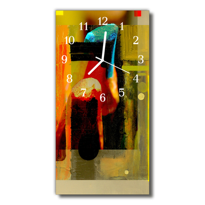 Skleněné hodiny vertikální Umělecká barevná grafika