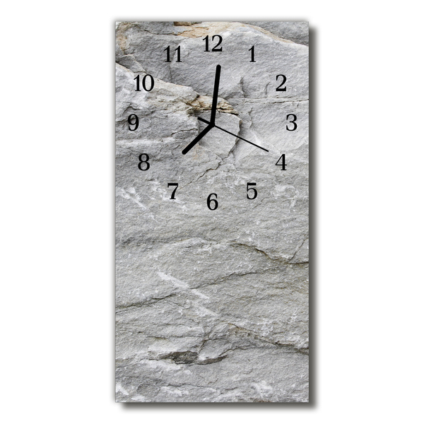 Skleněné hodiny vertikální Přírodní kámen boulder šedý