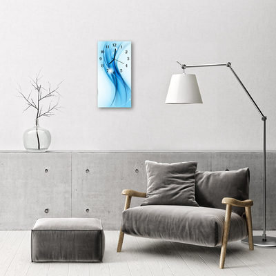 Skleněné hodiny vertikální Umělecký vzor grafický modrý