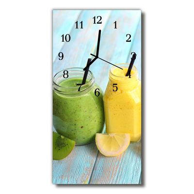 Skleněné hodiny vertikální Kuchyně Barevné ovocné koktejly