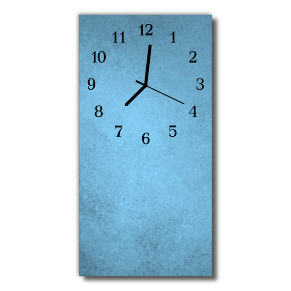 Skleněné hodiny vertikální Uměle modrá mražená modrá