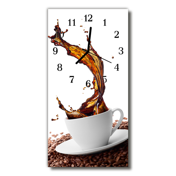 Skleněné hodiny vertikální Kuchyňský kávový šálek