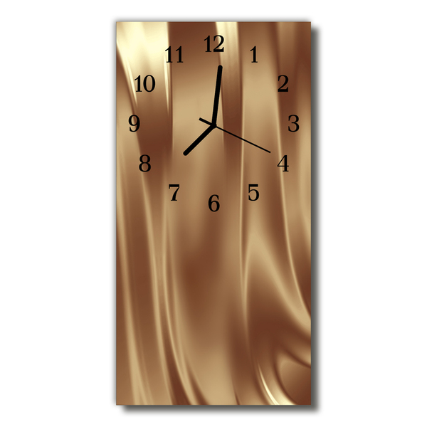 Skleněné hodiny vertikální Kovová grafika zlatá