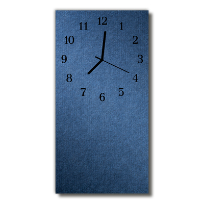 Skleněné hodiny vertikální Modrý disk