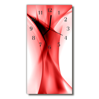 Skleněné hodiny vertikální Uměle grafické červené