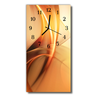 Nástěnné hodiny vertikální Abstraktní oranžová grafika