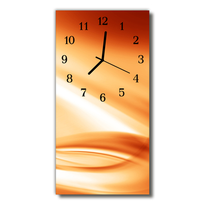 Nástěnné hodiny vertikální Abstraktní oranžová grafika