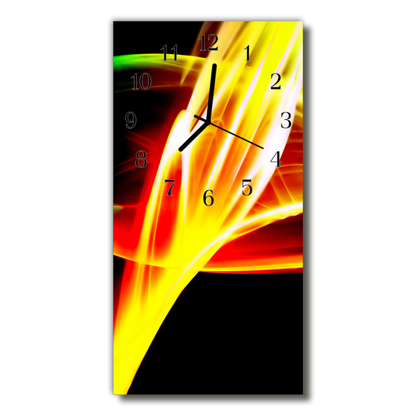 Nástěnné hodiny vertikální Umělecká grafika barevné abstrakce