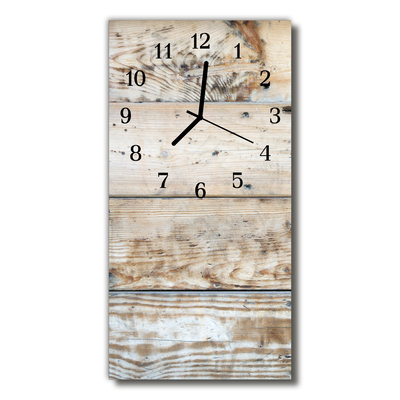 Nástěnné hodiny vertikální Přírodní béžové dřevo