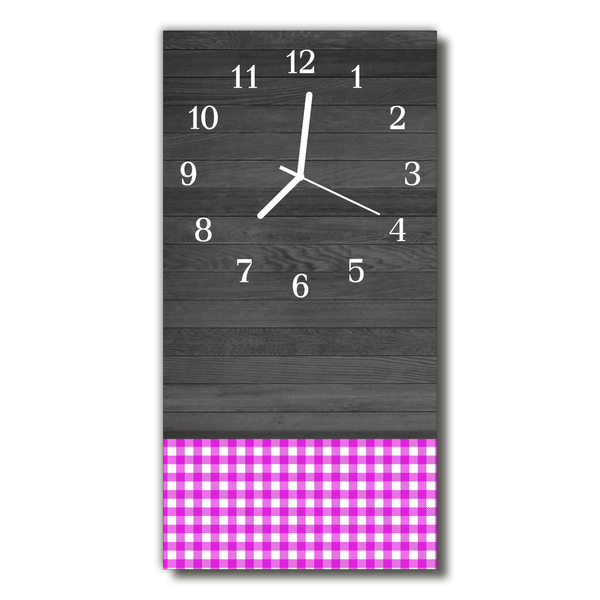 Nástěnné hodiny vertikální Dřevěná barevná mřížka
