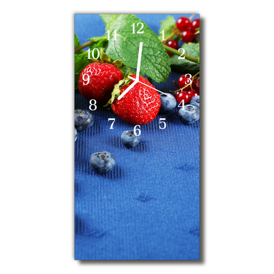 Nástěnné hodiny vertikální Kuchyně Berry ovoce barevné