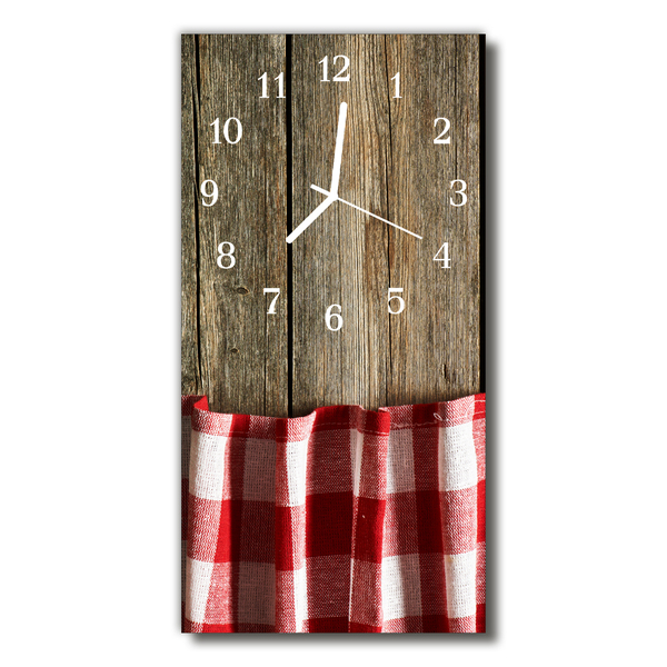 Nástěnné hodiny vertikální Dřevěná mřížka barevné tabulky