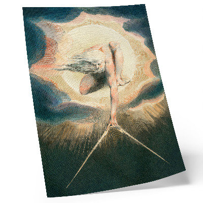 Plakát Ilustrace starého muže tehdejší doby, jak pokládá kompas na zem (1794)