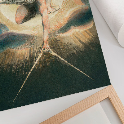 Plakát Ilustrace starého muže tehdejší doby, jak pokládá kompas na zem (1794)