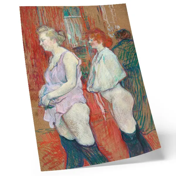 Plakátový obraz Rue des Moulins (1894) od Henri de Toulouse-Lautreca obraz s vysokým rozlišením