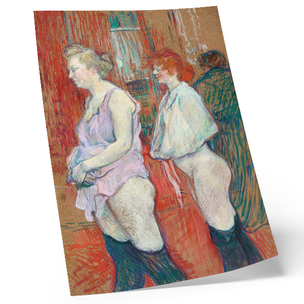Plakátový obraz Rue des Moulins (1894) obraz s vysokým rozlišením od Henri de Toulouse-Lautrec