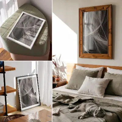 Plakát na zeď jemné linie v moderním abstraktním stylu