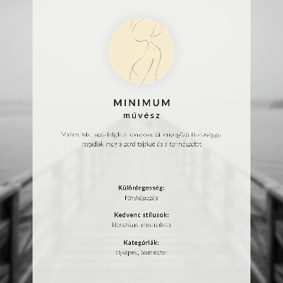 Dekorativní plakát Minimalistická krajina se stromem a lavičkou
