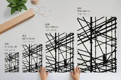 Plakátový obraz kontrastní linie na světlém pozadí se strukturou v moderním stylu
