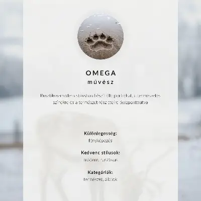 Plakát sob ve sněhu s motivem přírody, klidu a elegance