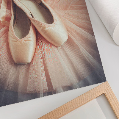 Dekorativní plakát Balerínky na růžové tylové sukni, harmonie a elegance
