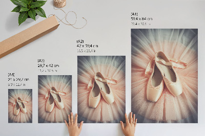 Dekorativní plakát Balerínky na růžové tylové sukni, harmonie a elegance