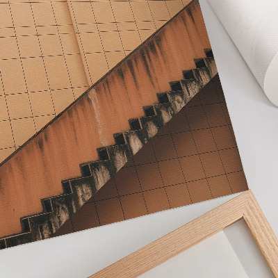 Nástěnný plakát Geometrické linie béžových a hnědých tónů plné harmonie