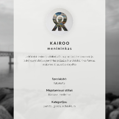 Plakát na zeď Klidná krajina, most, skalnatá pláž, šedá obloha