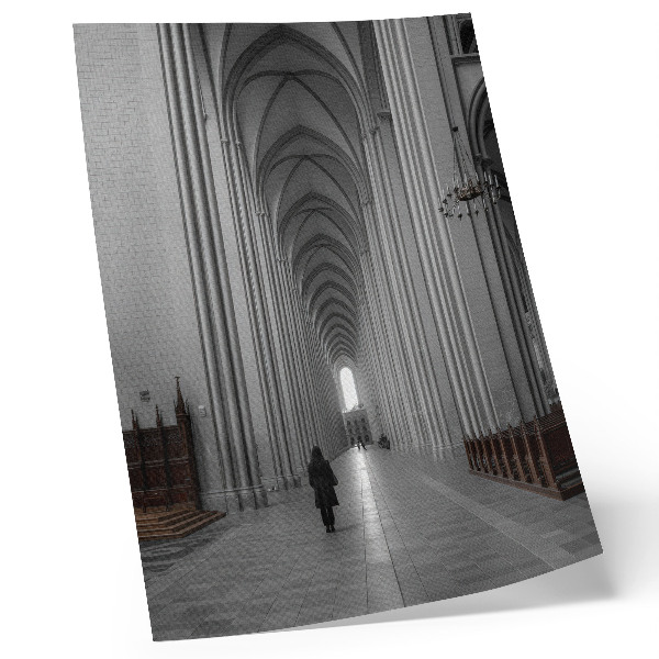 Plakátový obraz Gotická architektura s majestátními sloupy