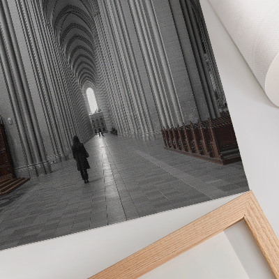 Plakátový obraz Gotická architektura s majestátními sloupy